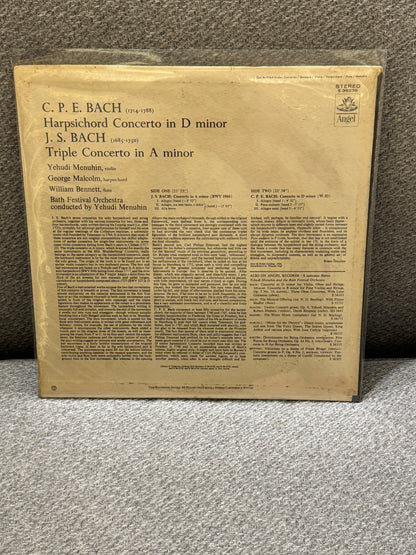 J. S. Bach, C. P. E. Bach / Yehudi Menuhin, George Malcolm, William Bennett (3), Bath Festival Orchestra ‎– C.P.E. Bach & J.S. Bach