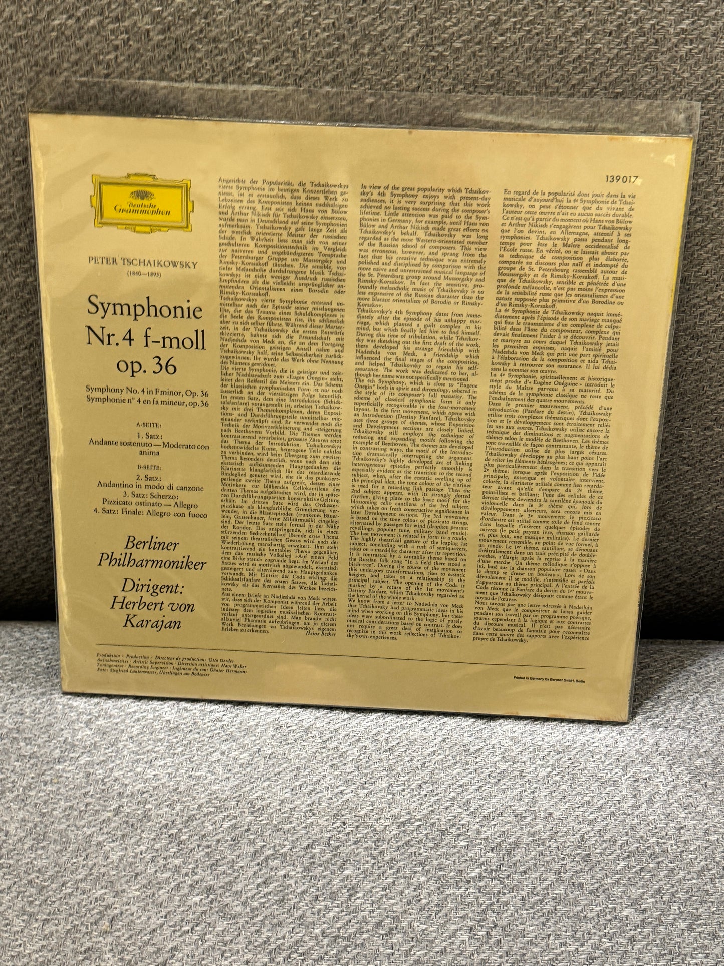 Peter Tschaikowsky, Berlin Philharmonic • Herbert von Karajan – Symphony No.4 In F Minor